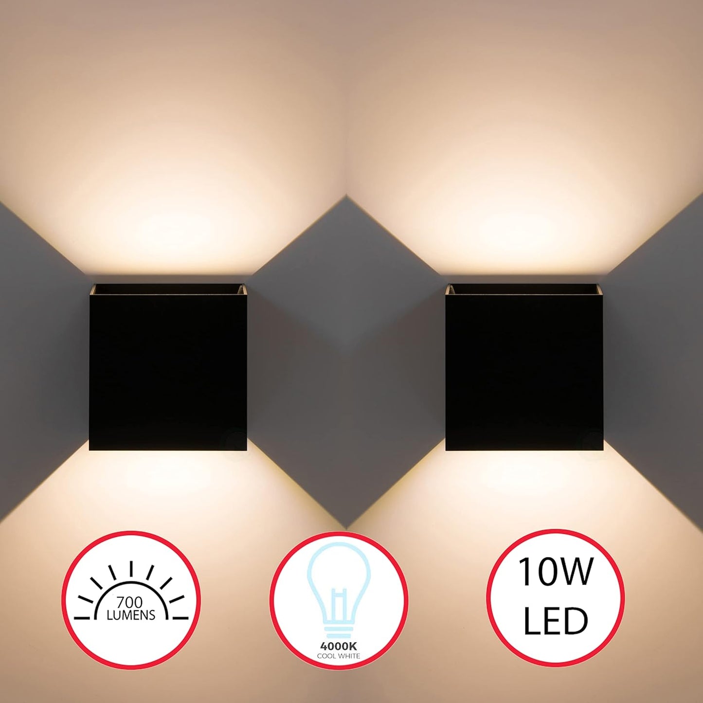 Modern Wall Sconce LED Waterproof Wall Lamp Aluminum with Adjustable B