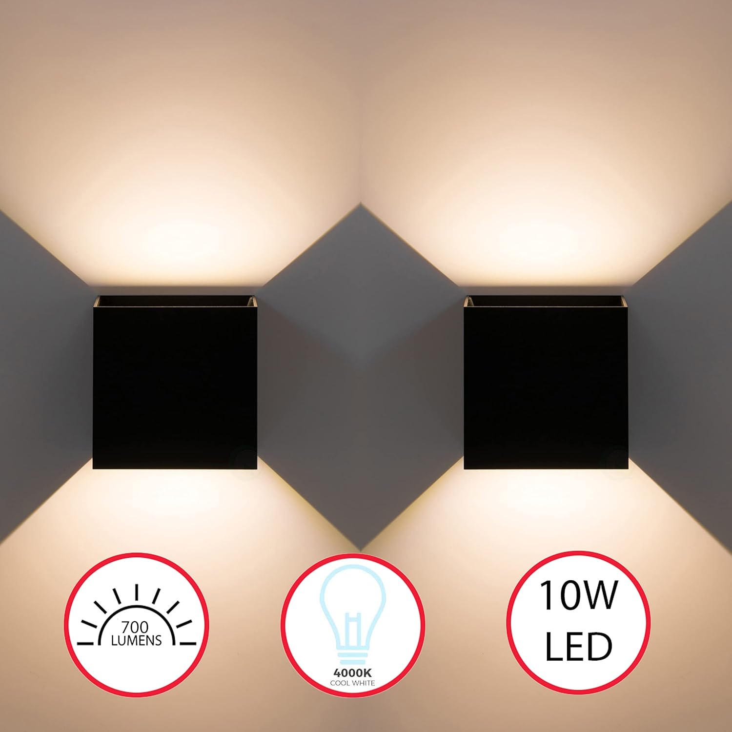 Modern Wall Sconce LED Waterproof Wall Lamp Aluminum with Adjustable B