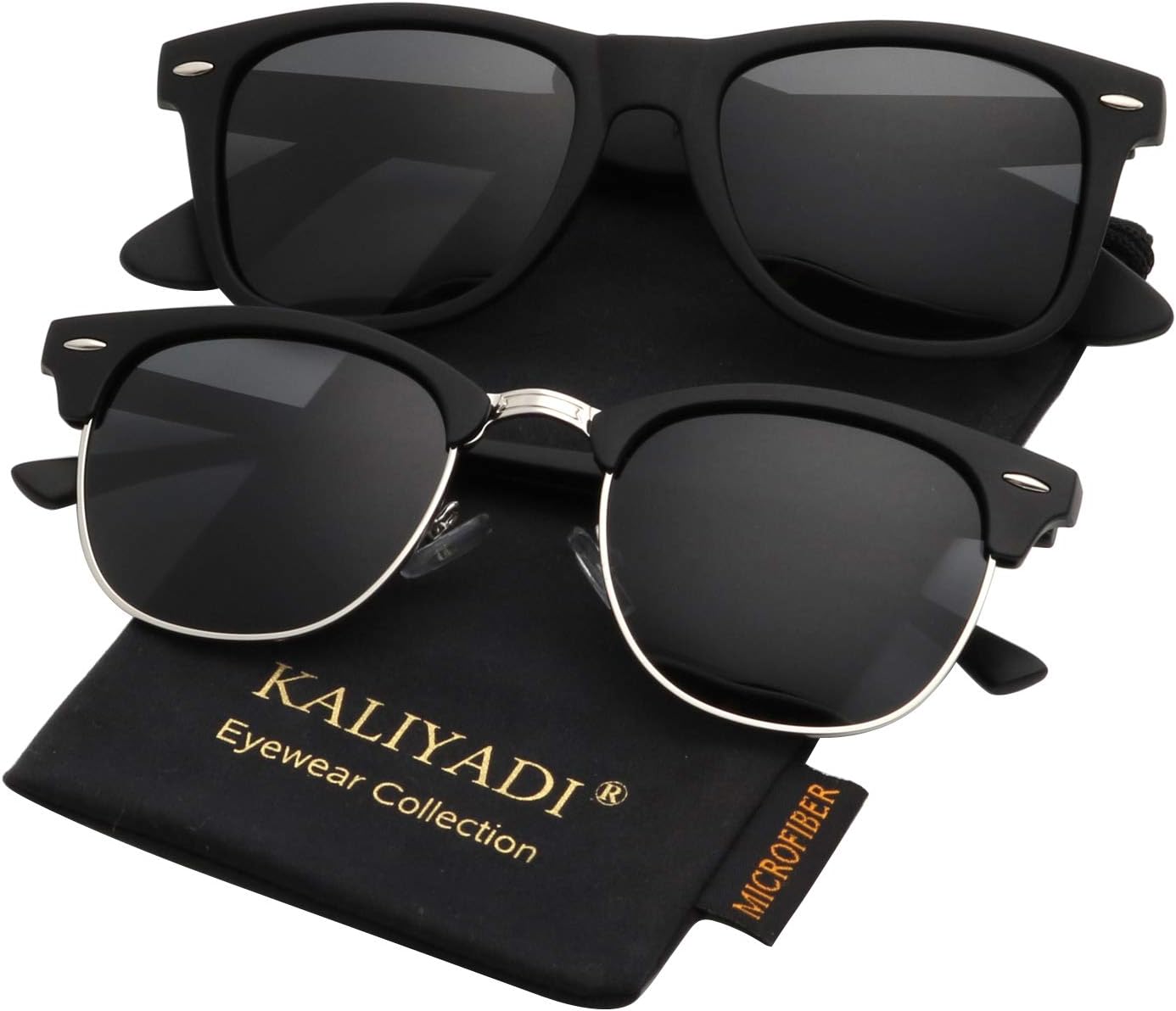 KALIYADI Polarized Sunglasses for Men and Women Semi-Rimless Frame Dri