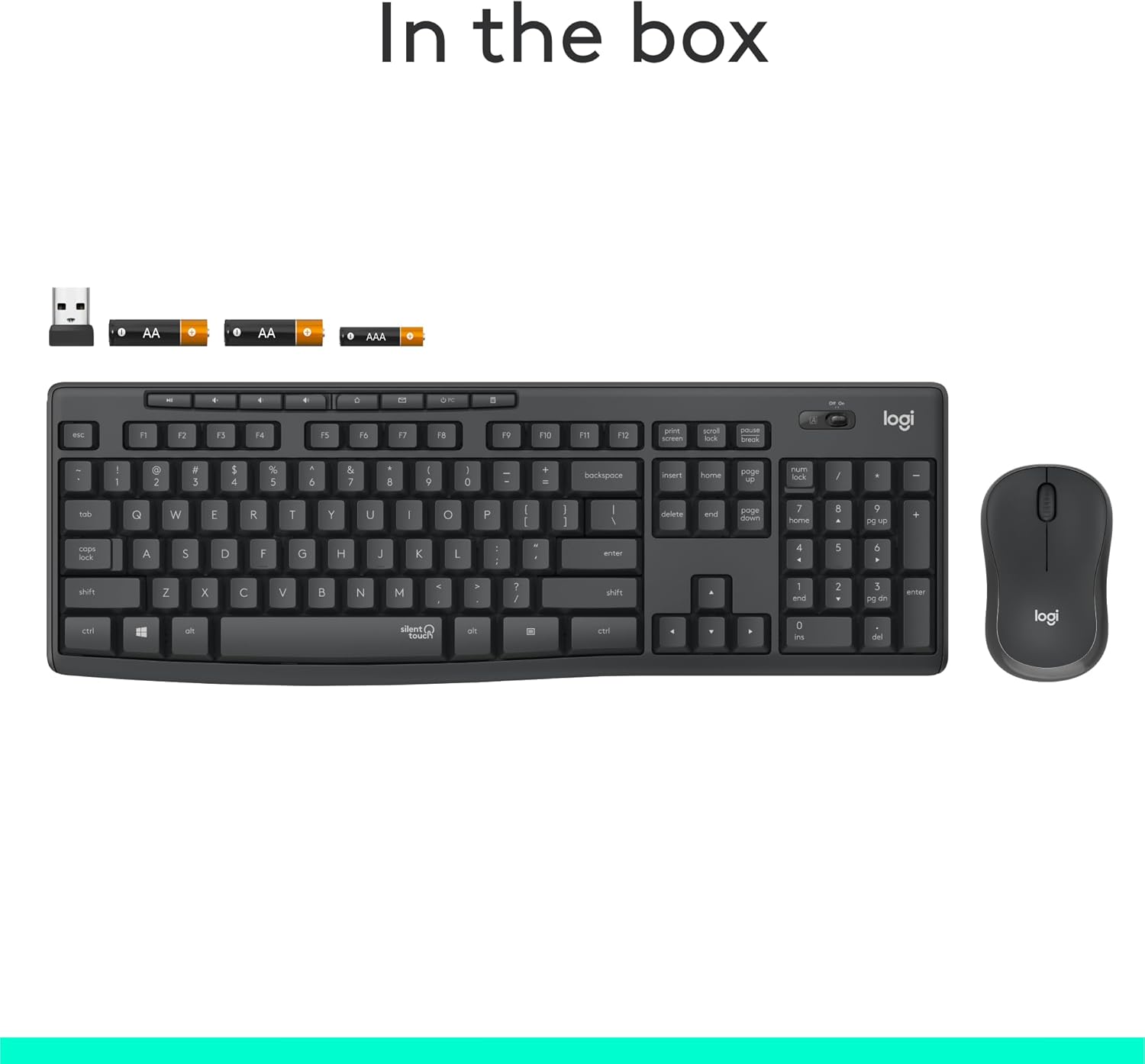 Logitech MK295 Wireless Mouse & Keyboard Combo with SilentTouch Techno