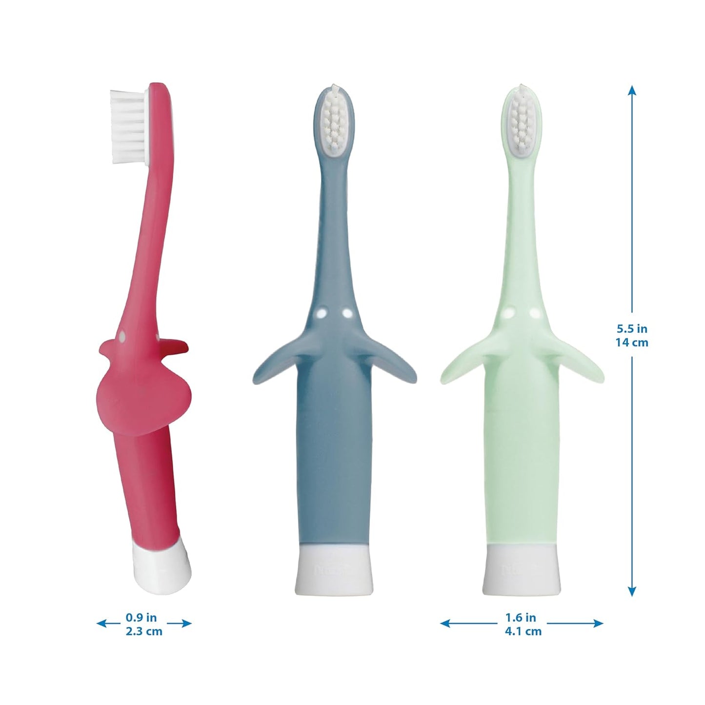Dr. Brown's Infant-to-Toddler Toothbrush Set, 1.4 Ounce, Pink