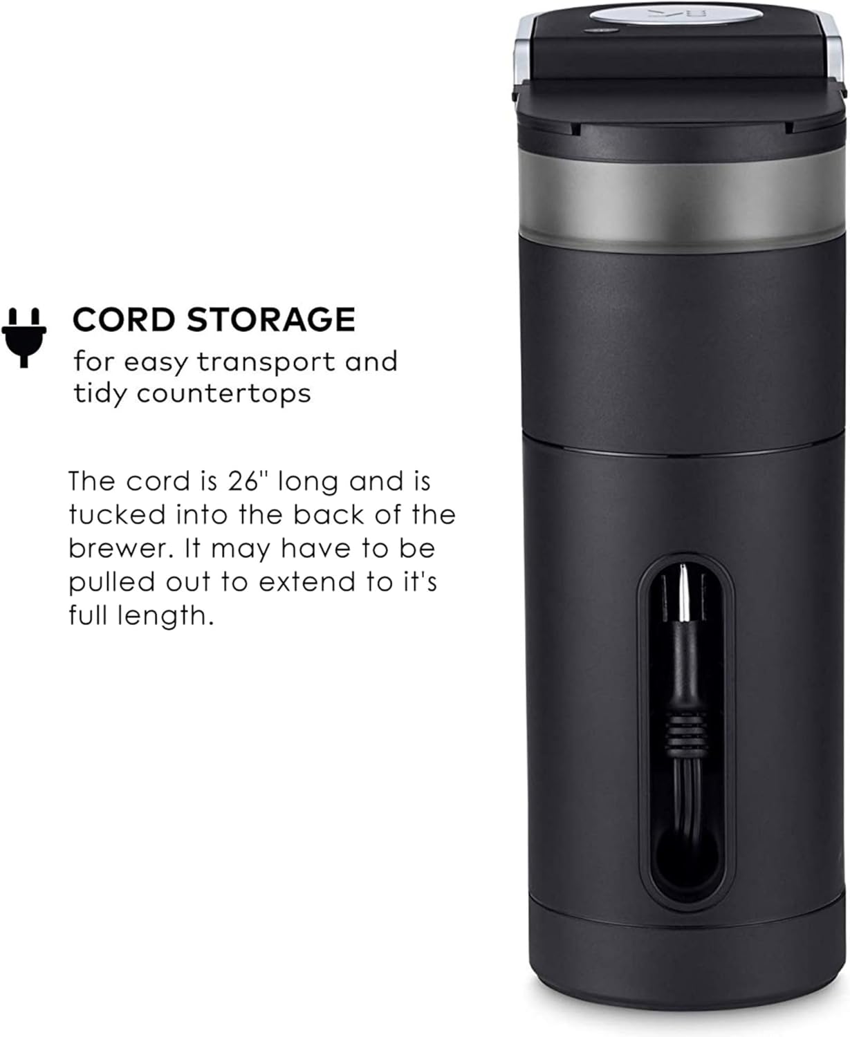 Keurig K-Mini Single Serve K-Cup Pod Coffee Maker, 6 to 12oz Brew size, with Cord Storage, Perfect for Small Spaces, Black