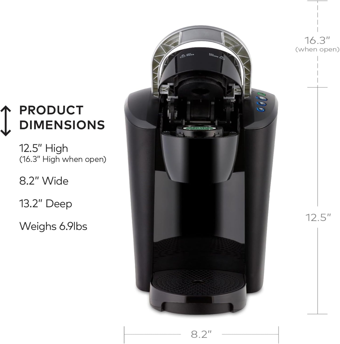 Keurig K-Compact Single-Serve K-Cup Pod Coffee Maker, with 3 Brew Size