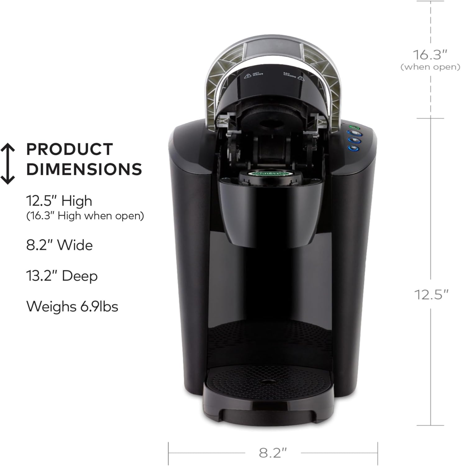 Keurig K-Compact Single-Serve K-Cup Pod Coffee Maker, with 3 Brew Size