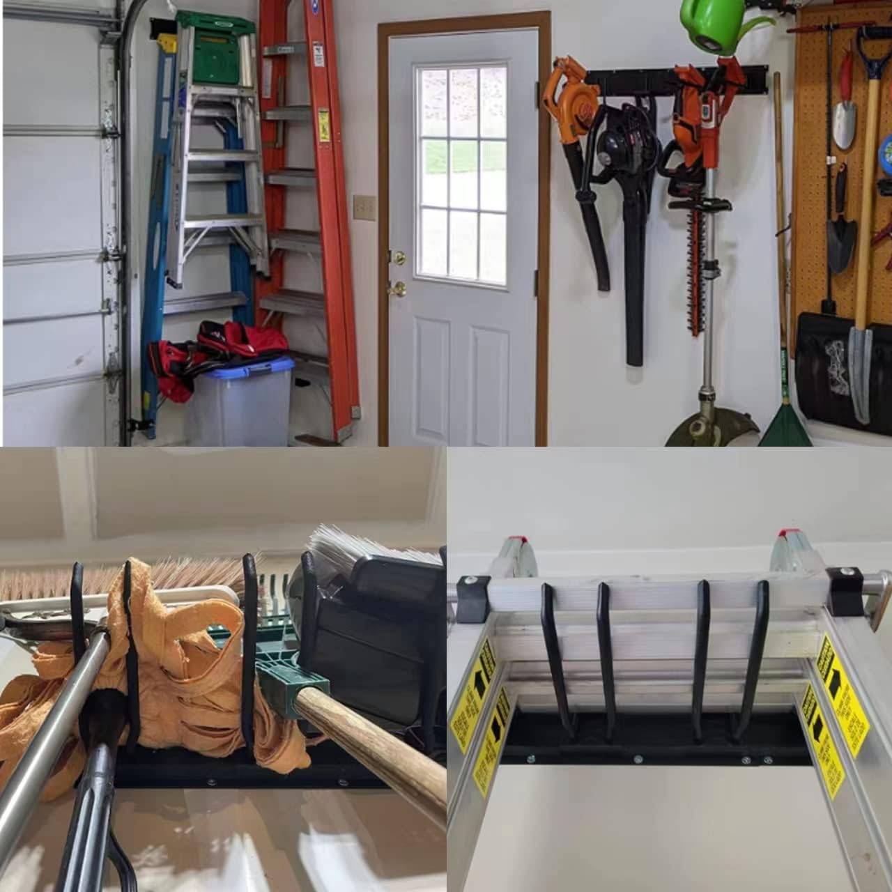 2 Pcs Garage Hooks, Heavy Duty Garage Storage Hooks Steel Tool Organizer Wall Mount Hanger Rack Garage Storage Utility Hooks for Car Tires, Ladders, Chairs, Strollers, Power Tools, Garden Tools