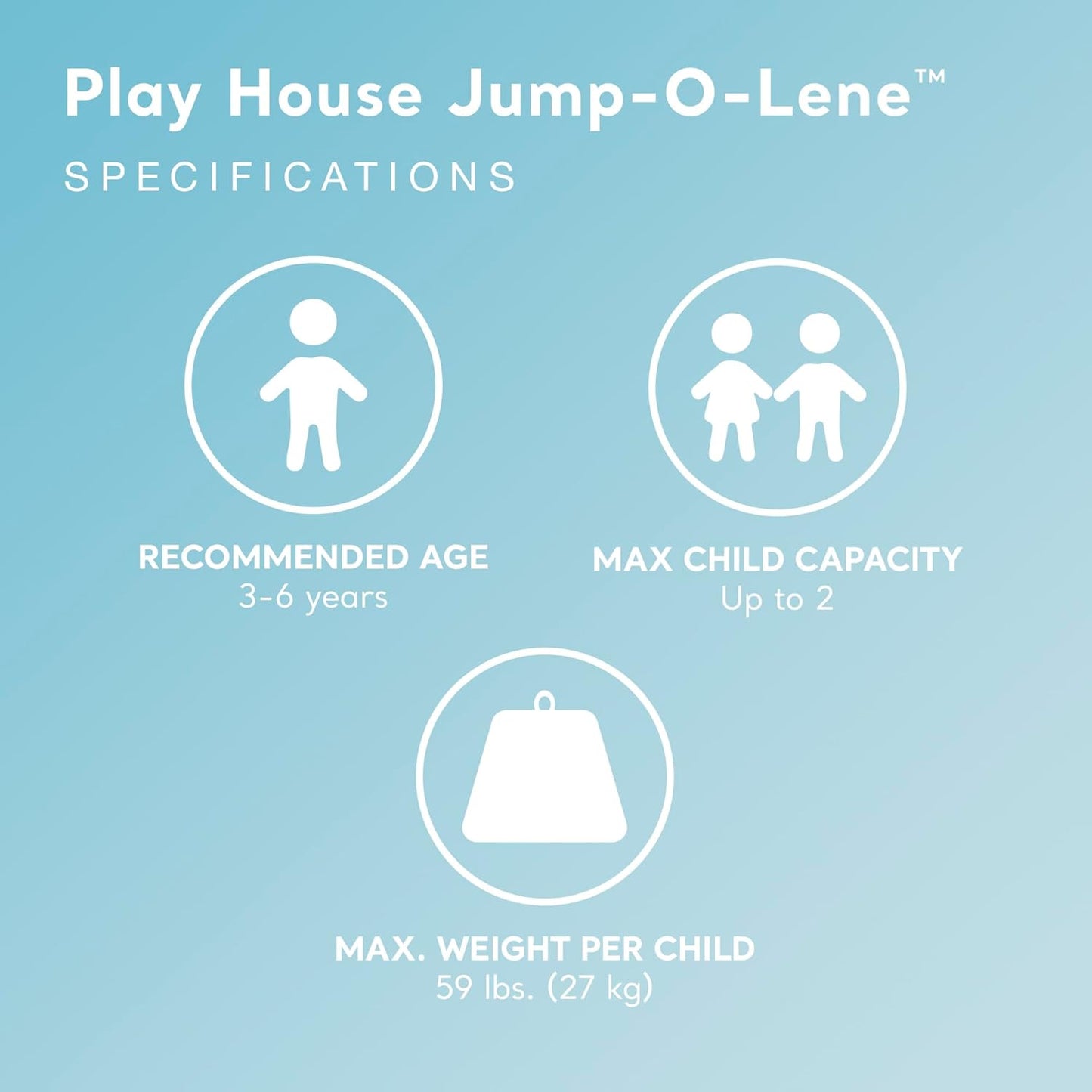 Intex Inflatable Jump-O-Lene Trampoline Bounce House with Crawl-Thru D