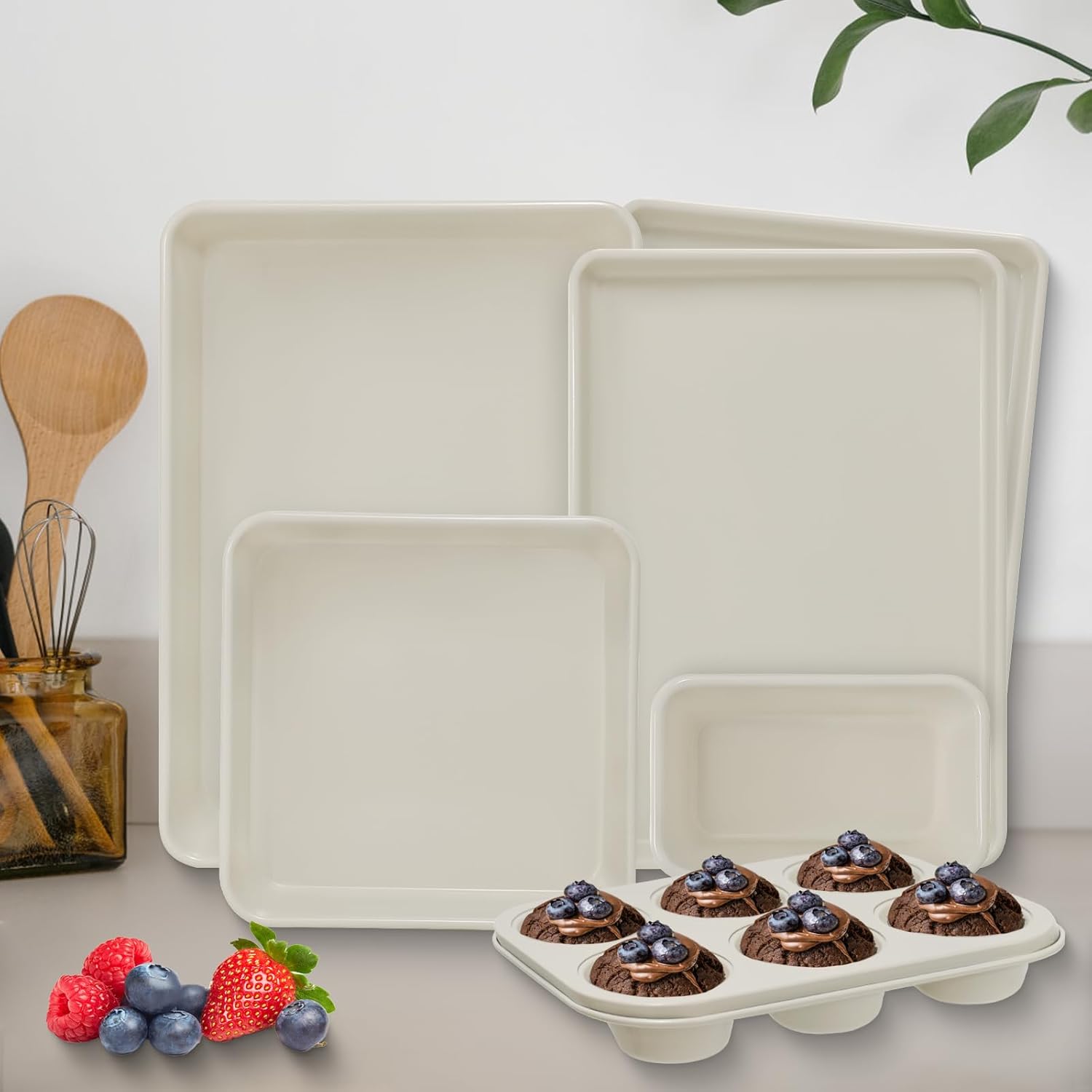 Baking Pans Set, Nonstick Bakeware Sets, Oven Pans for Cooking, AIVIKI