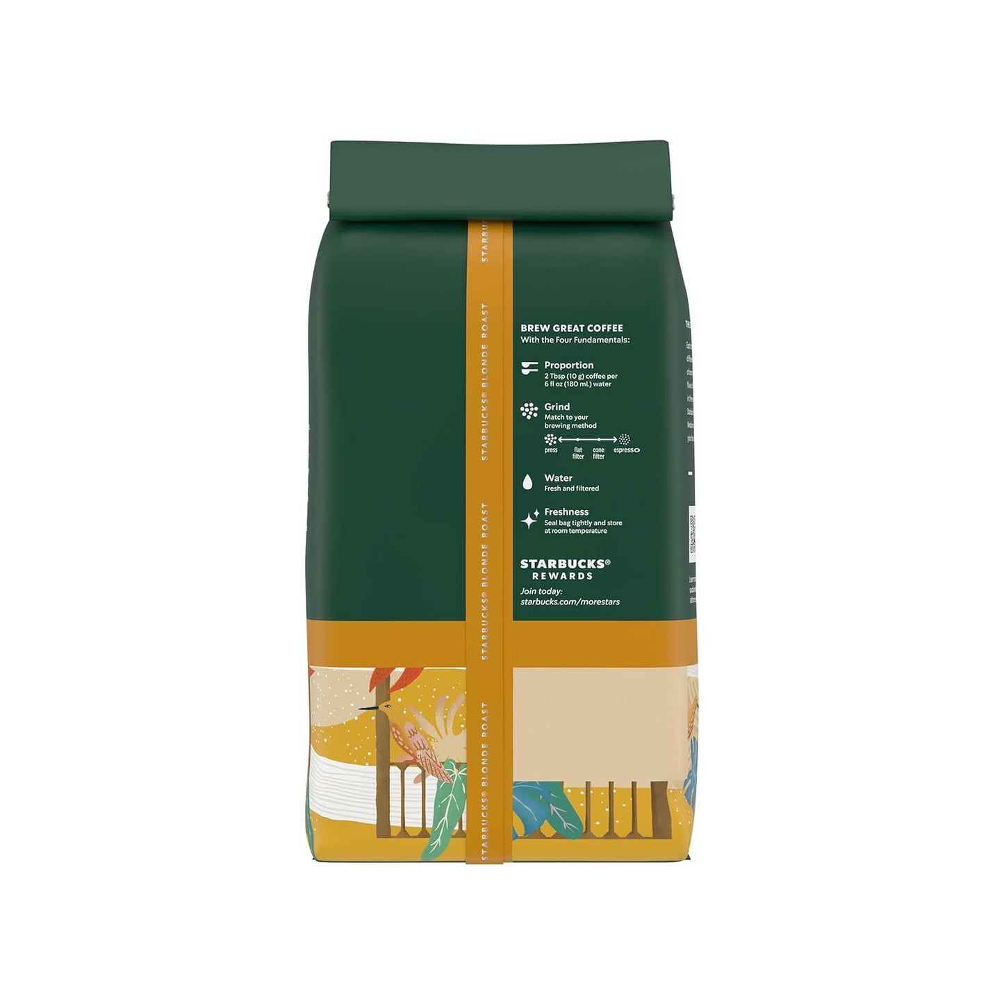 Starbucks Whole Coffee Beans, Starbucks Blonde Roast Hot or Iced Coffee, Veranda Blend, Six 12 oz Bags