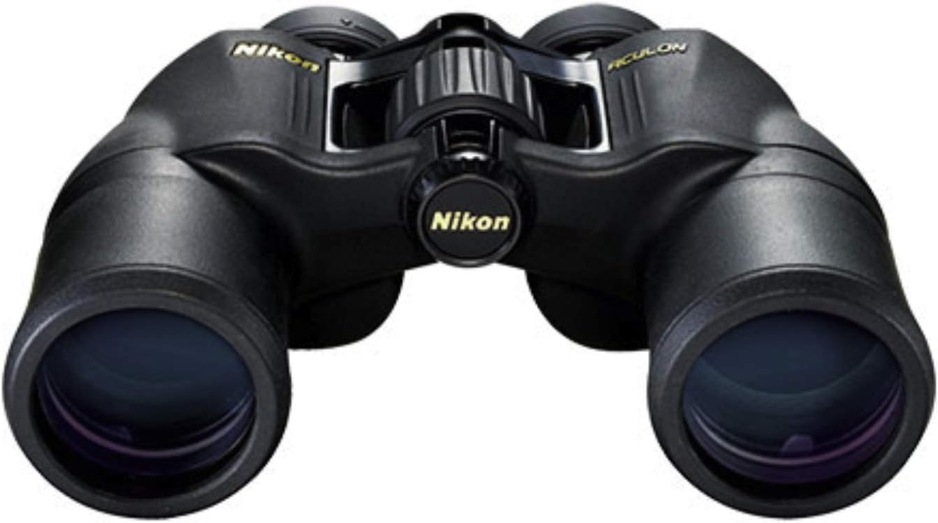 Nikon ACULON A211 10x42 Binocular | Multilayer coating, Porro prism Binocular with turn and slide eyecups, Tripod Adaptable | Official Nikon USA Model