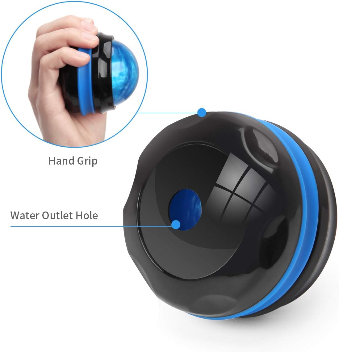 Coolrunner Massage Ball, Manual Roller Massager, 2-Pack Handheld Self 