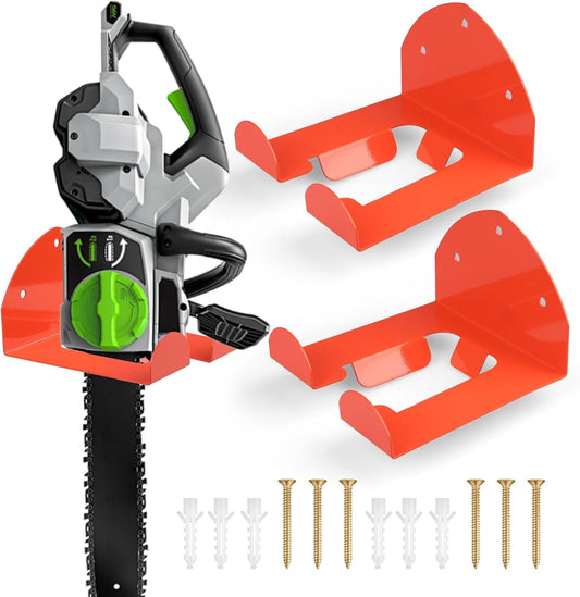 Weedeater Hanger 2 Pack, Garage Organizer Trimmer Rack, Heavy Duty Weed Wacker Hooks for Grass Trimmer, Hedge Trimmer Garden & Garage Tools– Weed Whackers Holder Wall Mount Storage Tool, Space-Saving