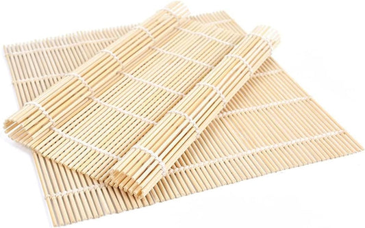 2 Pack Bamboo Sushi Rolling Mat, Sushi roll maker,Sushi making kit, Bamboo Sushi Rolling Mat,Sushi maker(9.5" x 9.6")