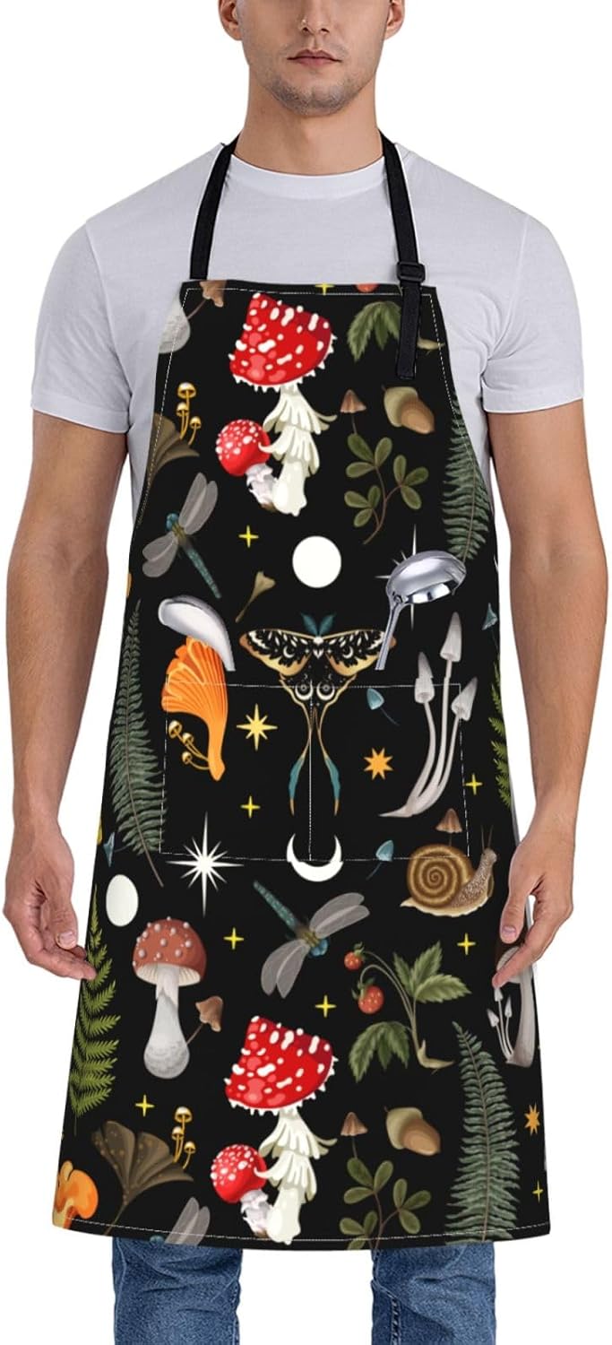 Siiuuol Cute Cats Unisex Waterproof Kitchen Chef Apron - With Adjustab