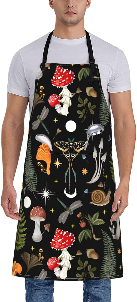 Siiuuol Cute Cats Unisex Waterproof Kitchen Chef Apron - With Adjustab