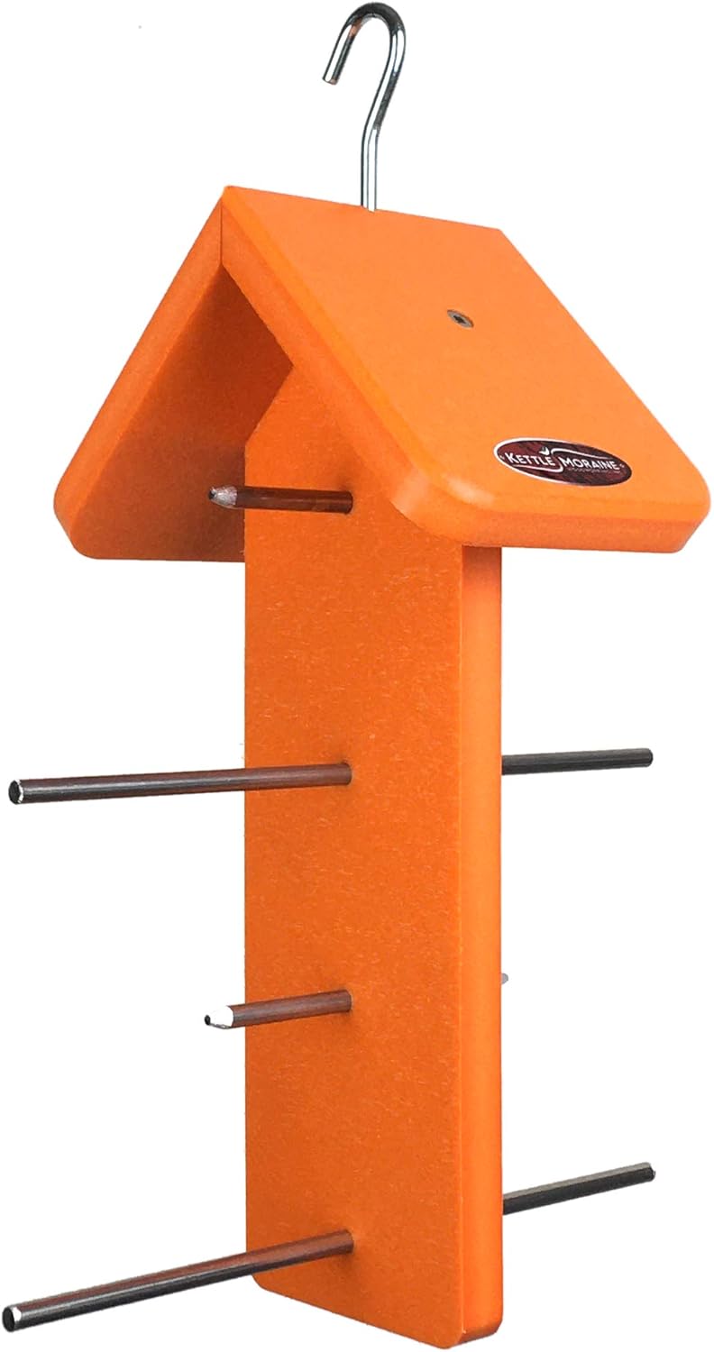 Kettle Moraine Recycled Double Oriole Orange Fruit Feeder