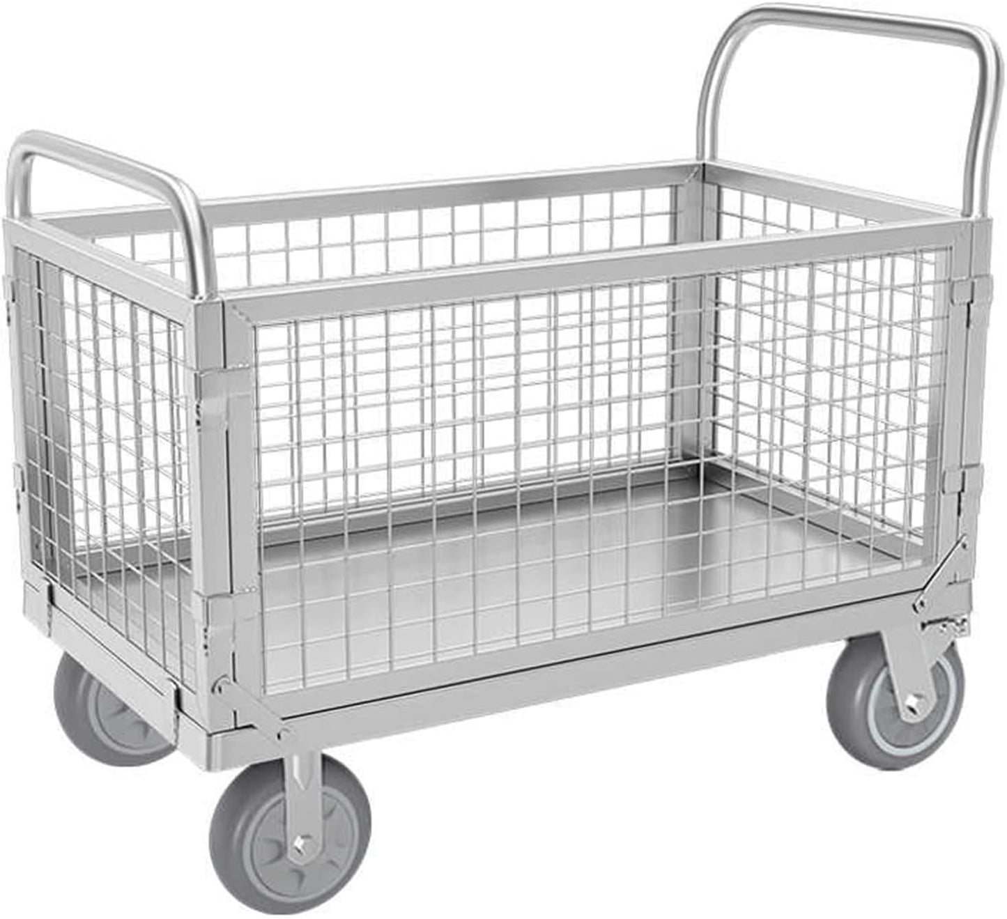 Collapsible Wagon Cart with Wheels Foldable Folding Wagons Carts Silen
