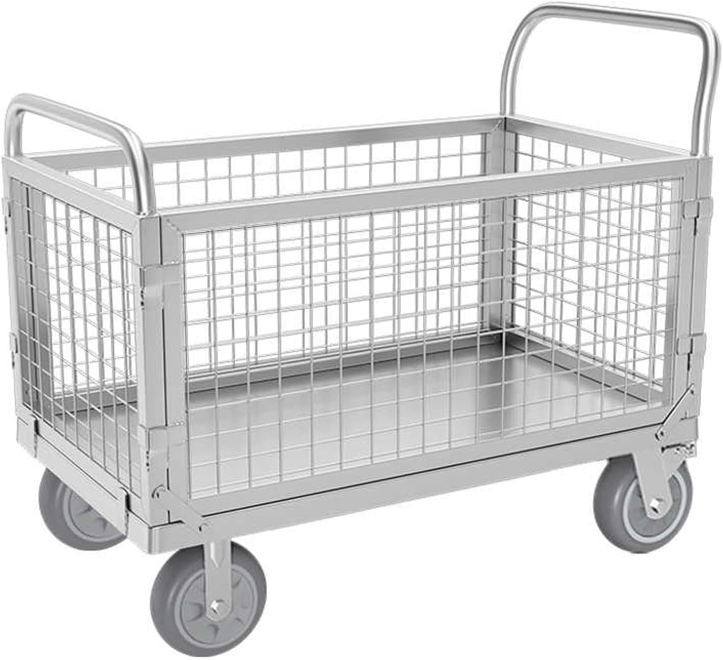Collapsible Wagon Cart with Wheels Foldable Folding Wagons Carts Silen