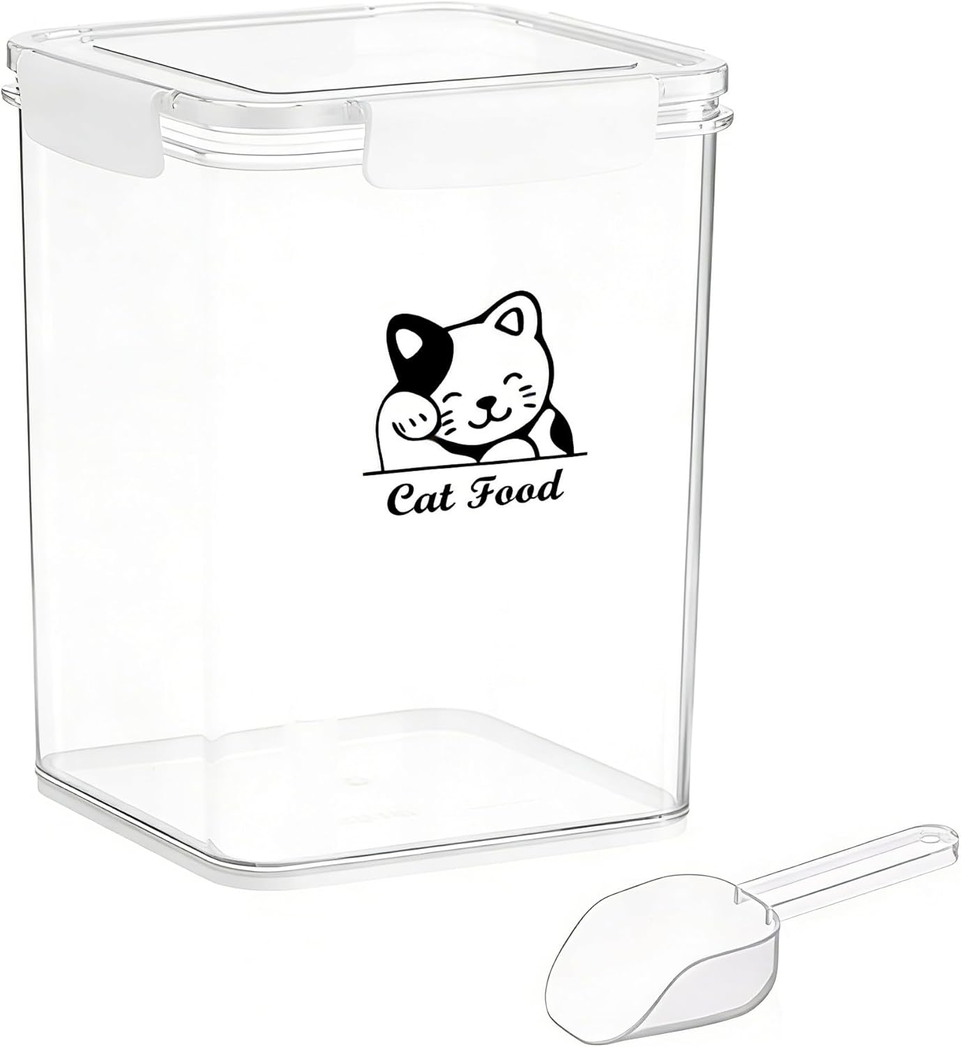 Cat Food Storage Container|Airtight Cat Food Container with Spoon |5.8