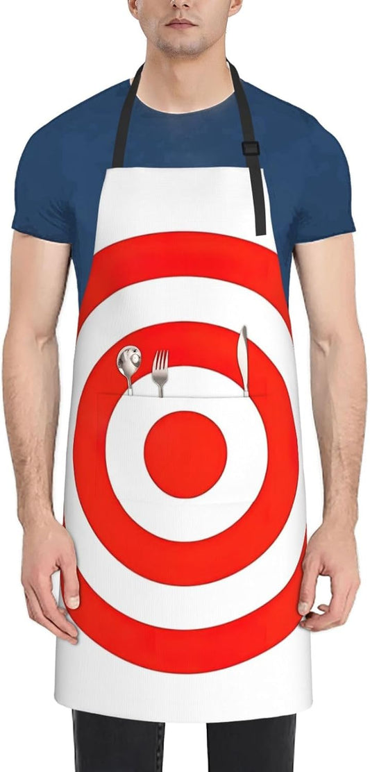design target print Waterproof apron with pocket adjustable cooking apron for adult kitchen bibs to bake