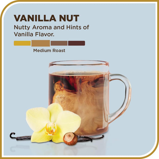 Don Francisco's Vanilla Nut Whole Bean Coffee, Medium Roast – 100% Arabica, Flavored Coffee, 20 oz Bag