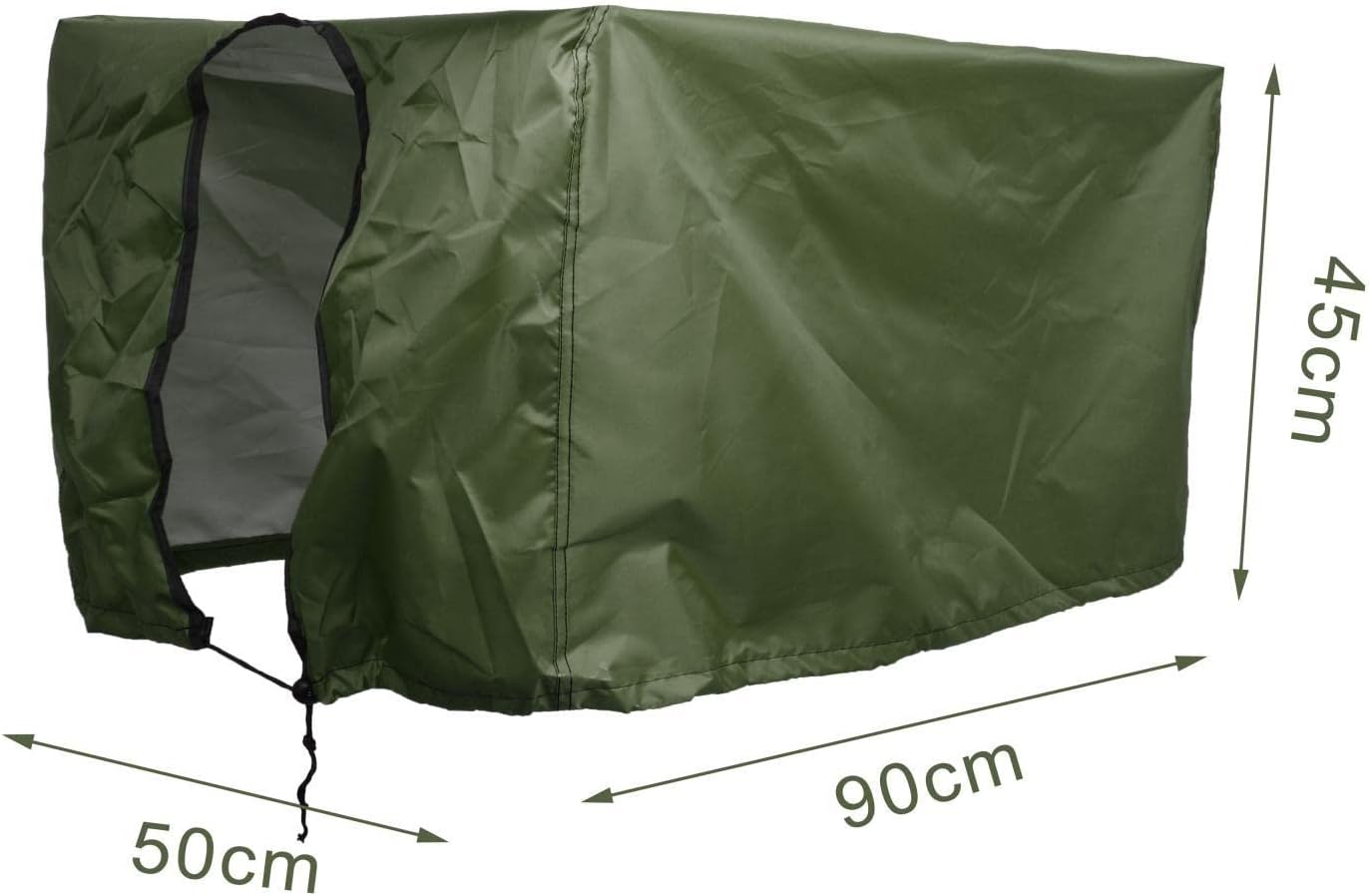 Utility Wagon Cart Cover Drawstring Garden Cart Cover for Folding Trolley Cart (Green)