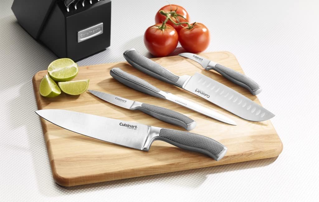 CUISINART Block Knife Set, 15pc Cutlery Knife Set with Steel Blades fo