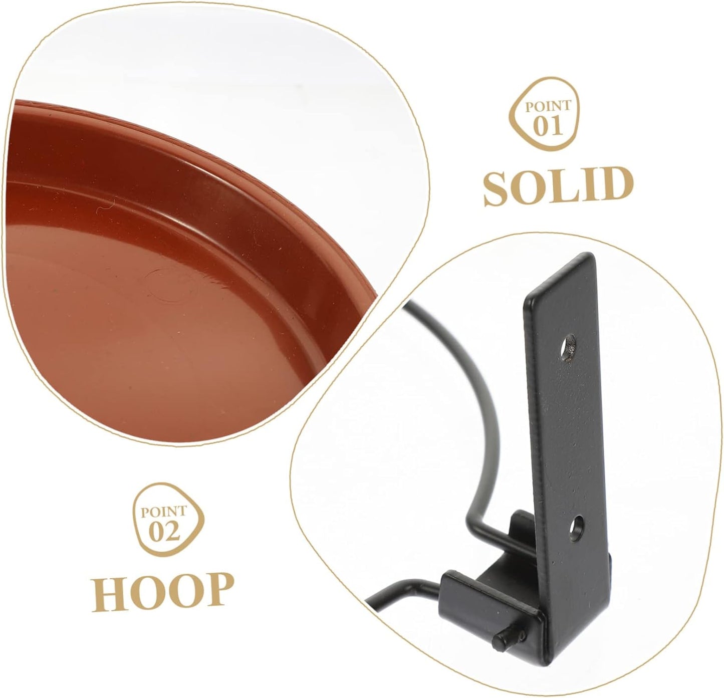 Milisten 1set Hanging Bird Bath Tray Bird Feeder with Heavy Duty for F