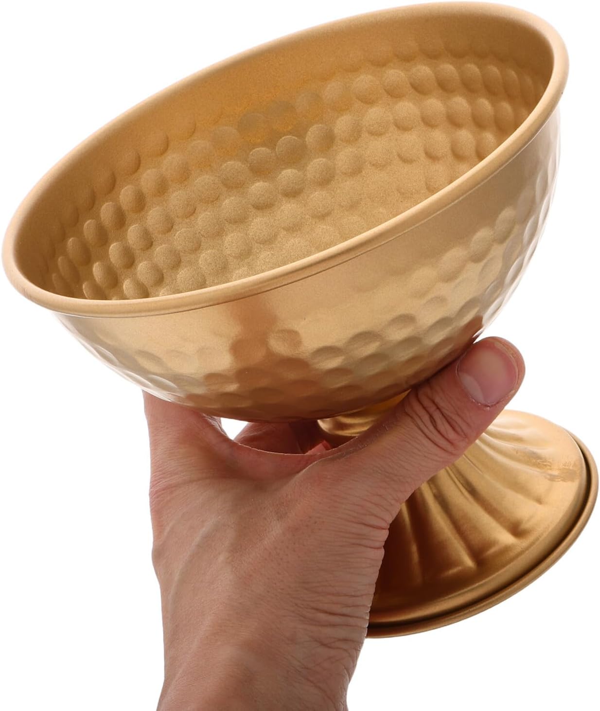 Milisten European Style Iron Vase with Gold Finish, High Pedestal Flow