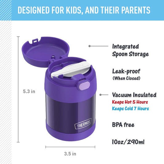 THERMOS FUNTAINER Insulated Food Jar, 10 Ounce, Kid Friendly Food Jar 