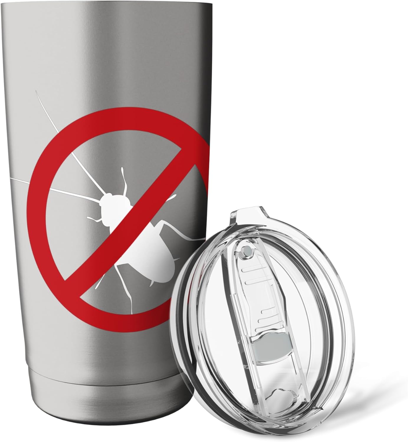 Pest Control Roach Sign Gag Halloween Gift No Cockroaches Stainless Steel Insulated Tumbler