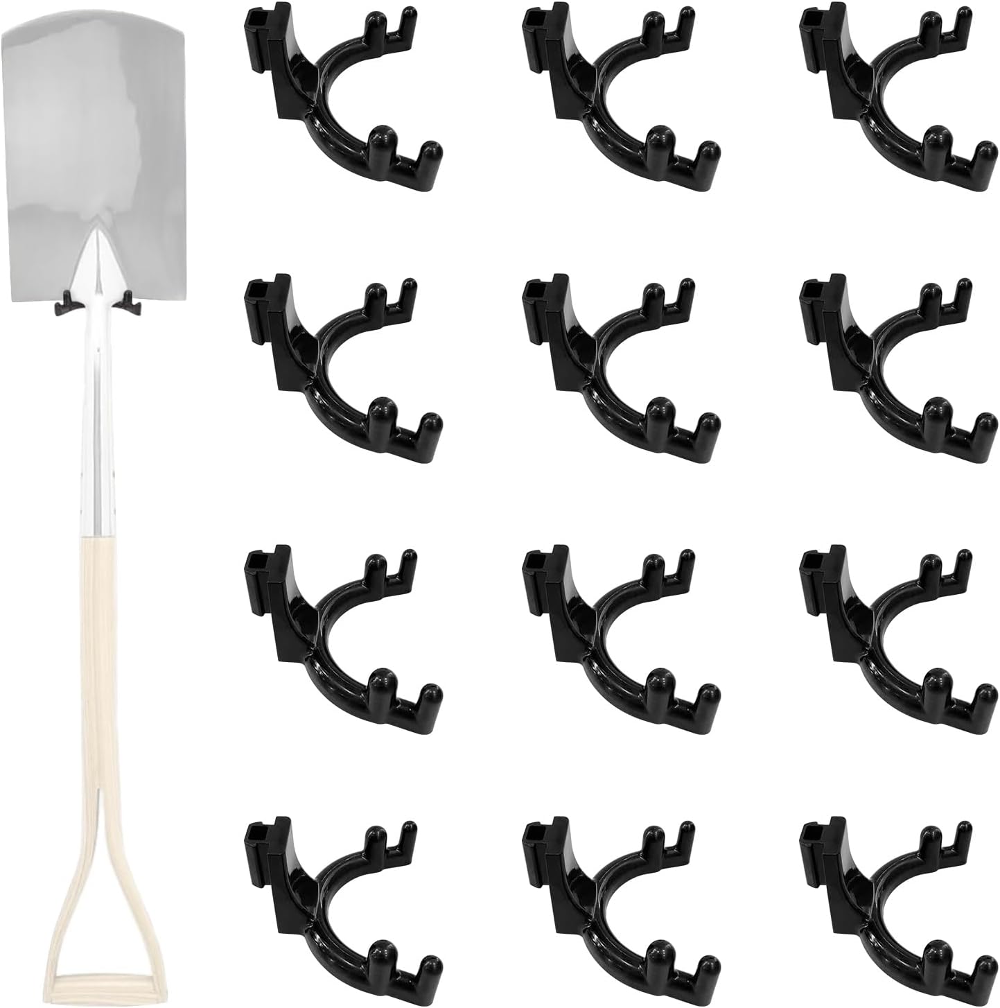Wall Mounted Utility Hooks Heavy Duty ABS Garage Organizers for Garden