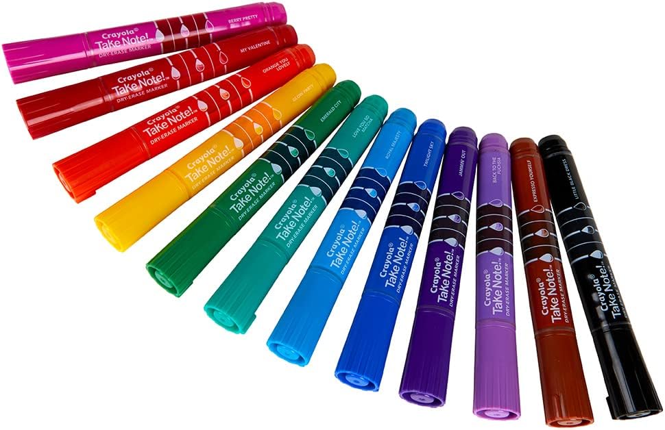 Crayola Take Note Dry Erase Markers for School (12ct) Essential Easter
