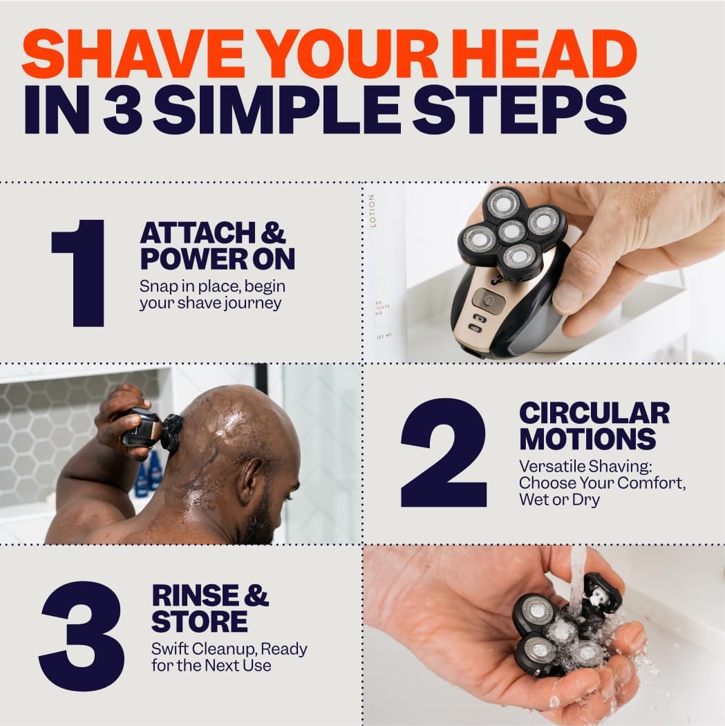 Freebird FlexSeries Electric Head & Body Hair Shaver - Mens Cordless R