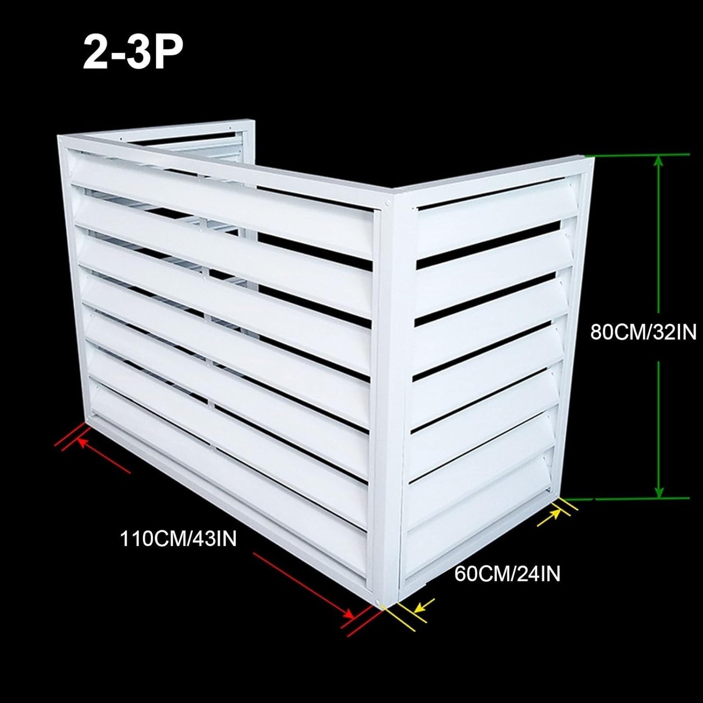 TqertrtfxaMini Split Air Conditioner Cover for Outside Units,Aluminum Air Conditioner and Heat Pump Cover,Shelf Plant Stand,Outdoor AC Unit Cover,Noise Reduction,Suitable for Outdoor (Color : White,