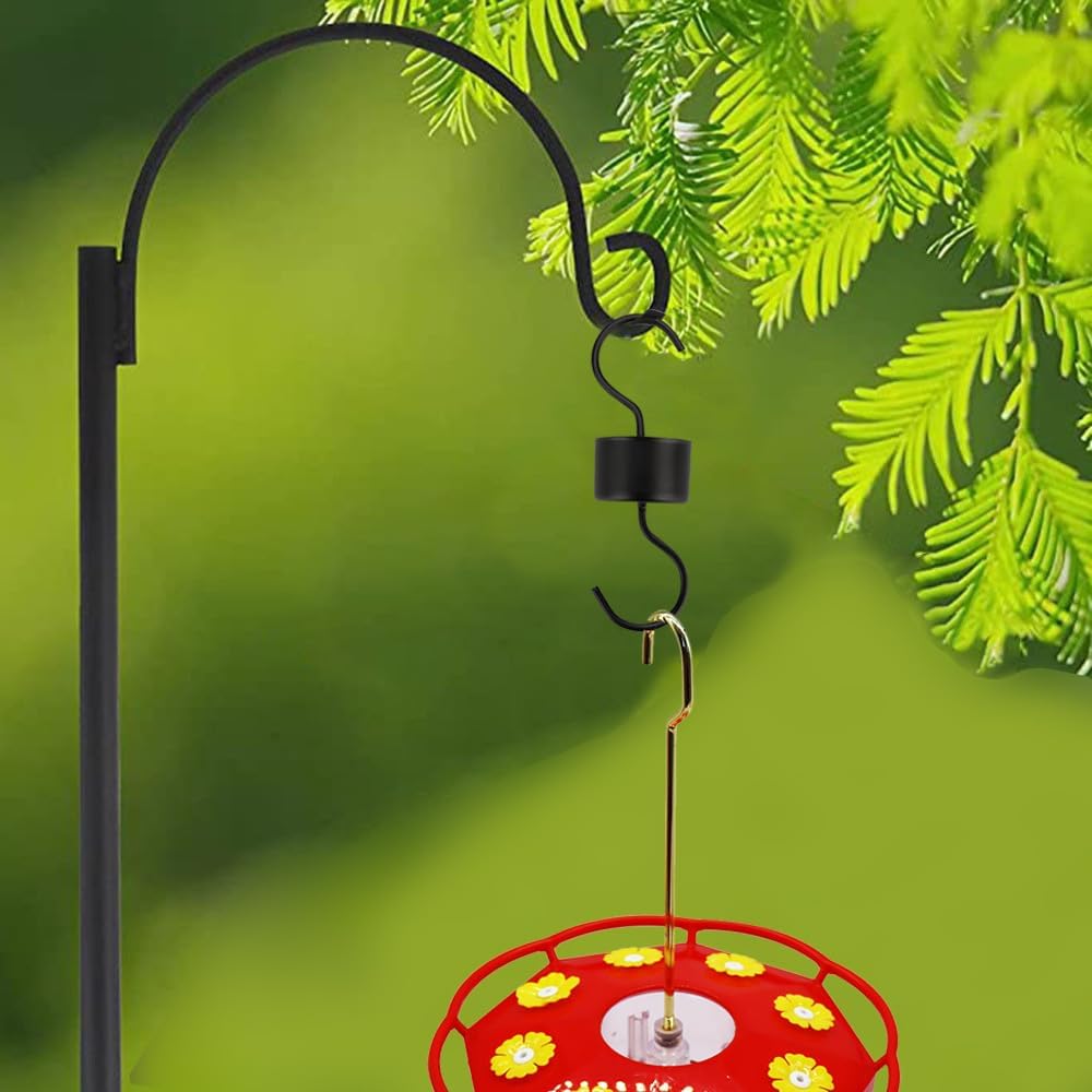 Premium Quality Ant Moat for Hummingbird Feeders - Stainless Steel Bird Feeder Hooks,Ideal Gift for Bird Lover - Attractive and Easy to Use (2 Hooks + 2 Brushes)