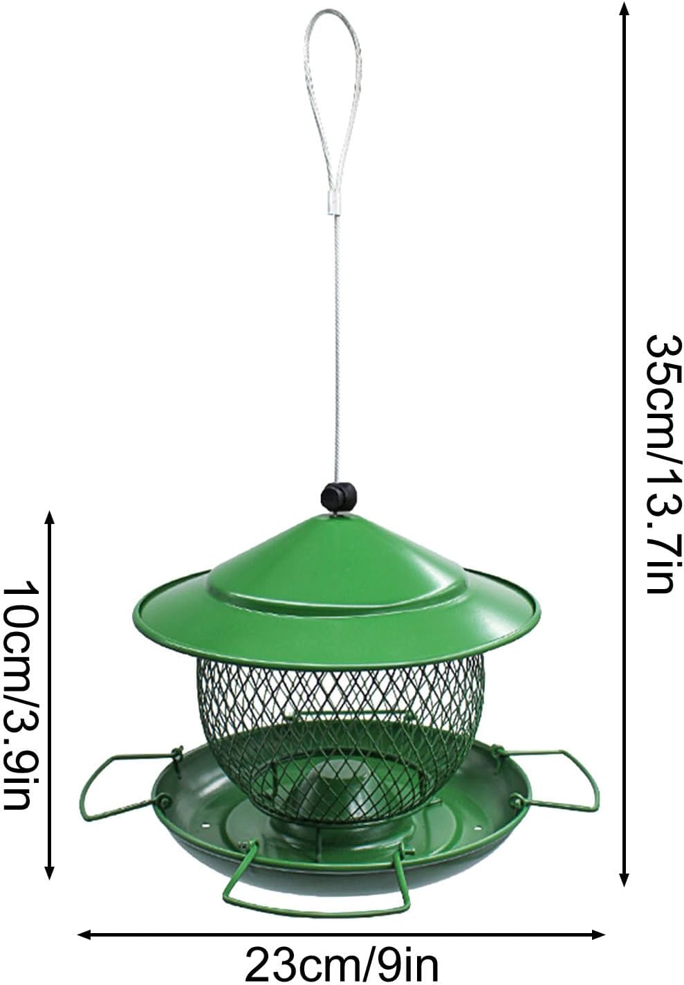 Squirrel Proof Bird Feeders for Outdoors, Large Capacity, Heavy Duty Metal Bird Feeder, Supports Cardinal, Finch, Blue Jay and Wild Birds