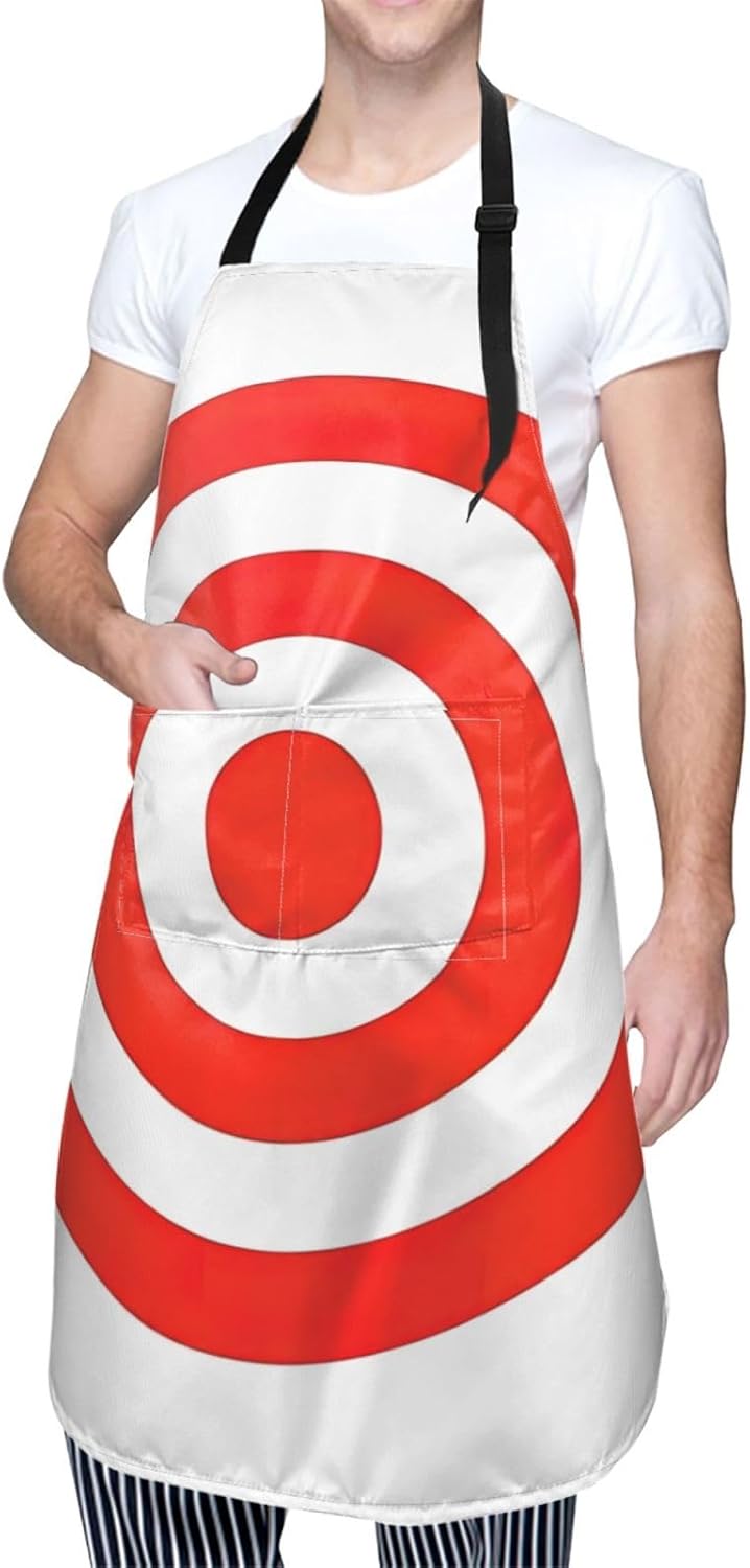 design target print Waterproof apron with pocket adjustable cooking apron for adult kitchen bibs to bake