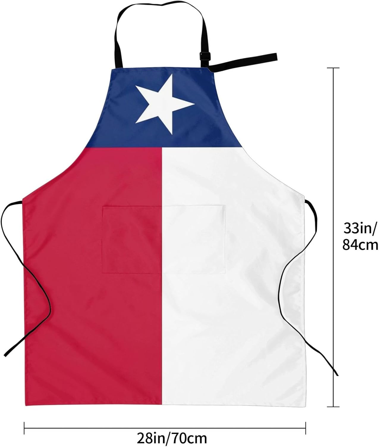 Texas State Flag print Waterproof chef's apron with pocket apron for k