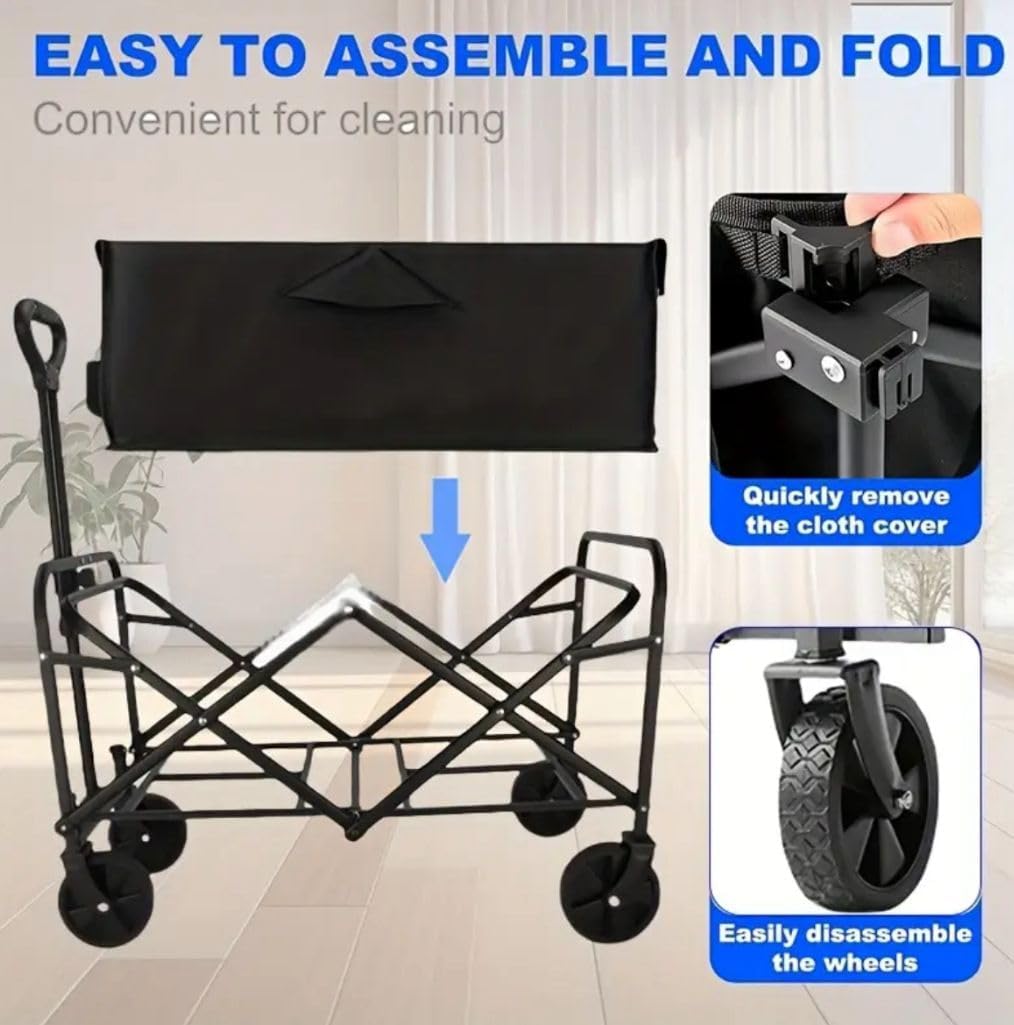 Wagons carts Foldable Utility cart 680 pnds with weels
