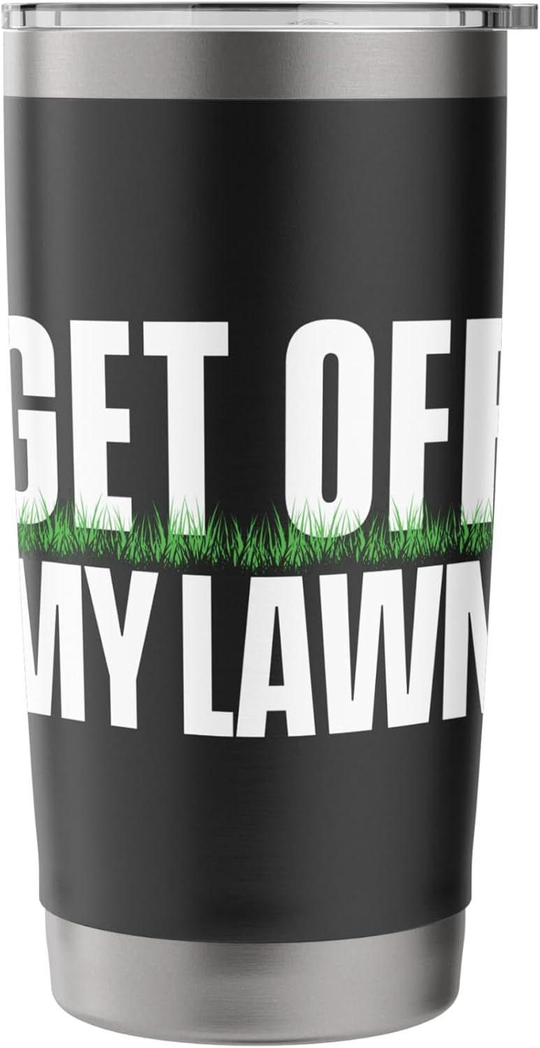 Get Off My Lawn - Landscaping Lawn Mower Landscaper Stainless Steel Insulated Tumbler