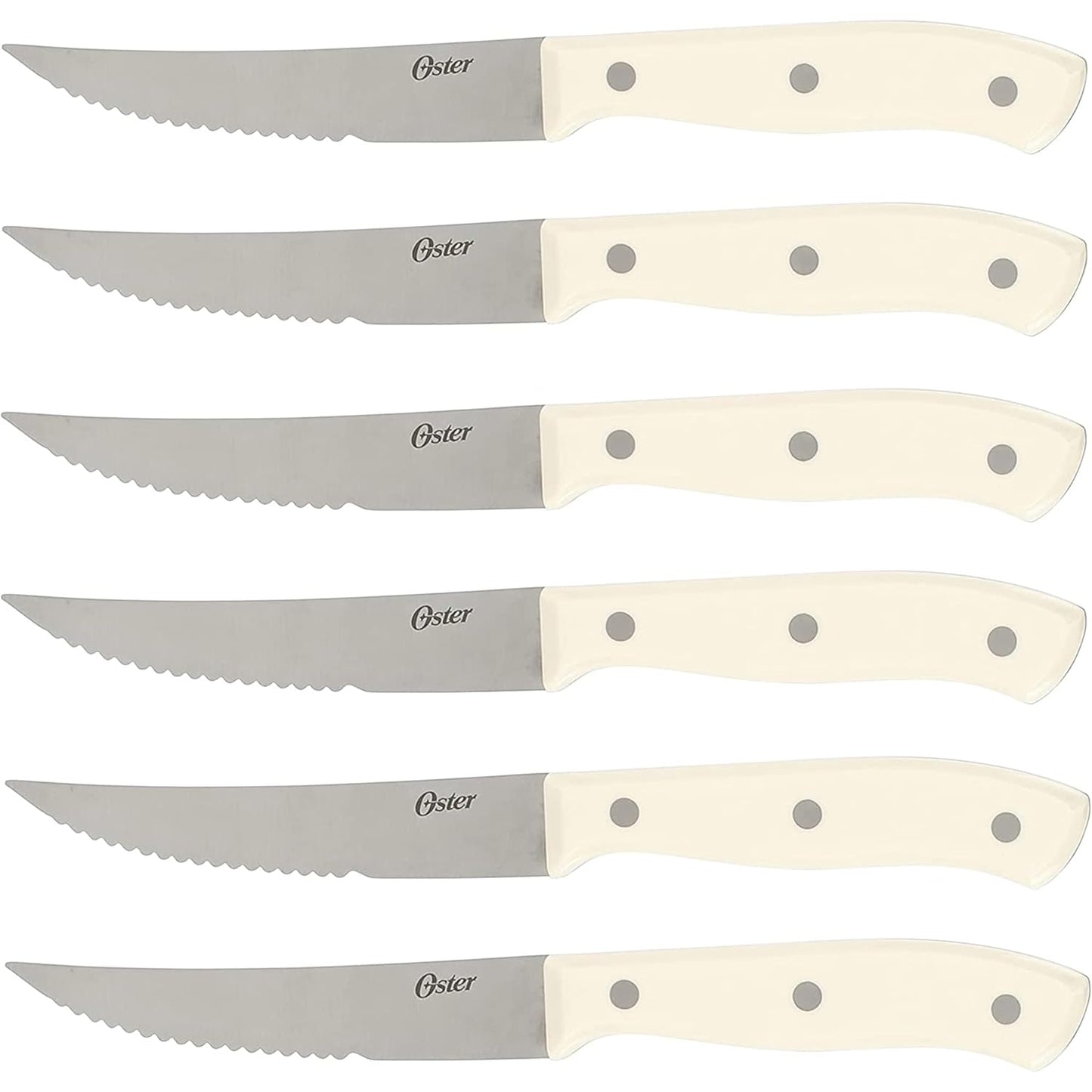 Oster Evansville 14 Piece Cutlery Kitchen Knife Block Set, Stainless S