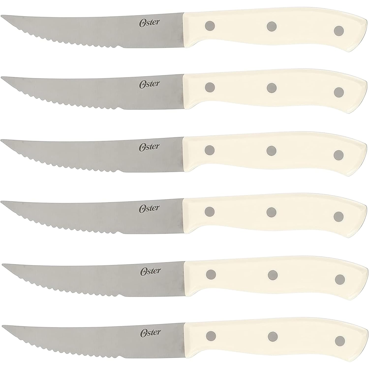 Oster Evansville 14 Piece Cutlery Kitchen Knife Block Set, Stainless S