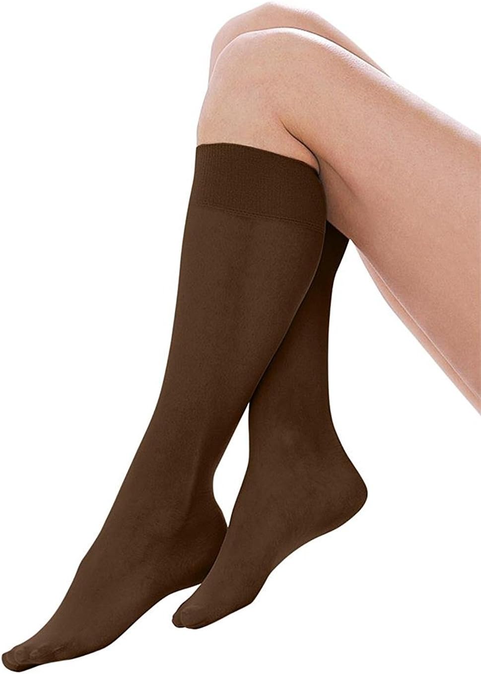Winterlace Women’s Trouser Socks, Opaque Stretchy Nylon Knee High, Man