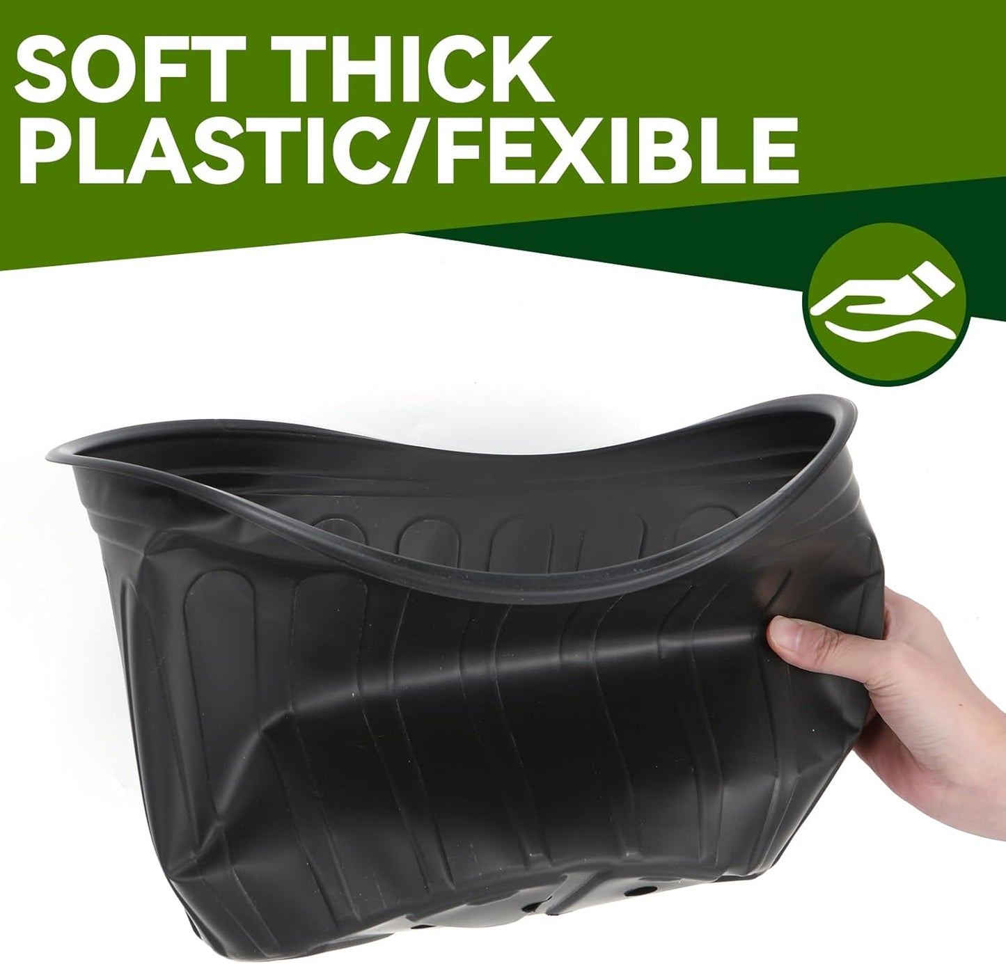 30 Pack 5 Gallon Plastic Nursery Pots,12.8 Inch Thickened Soft Plant P