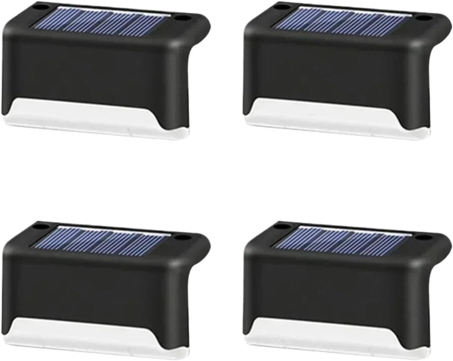 Solar LED Light Outdoors Garden Solar Stair Lights Waterproof Passage Courtyard Terrace Guardrail Step Light Garden Decor Light(4 PCS Warm)