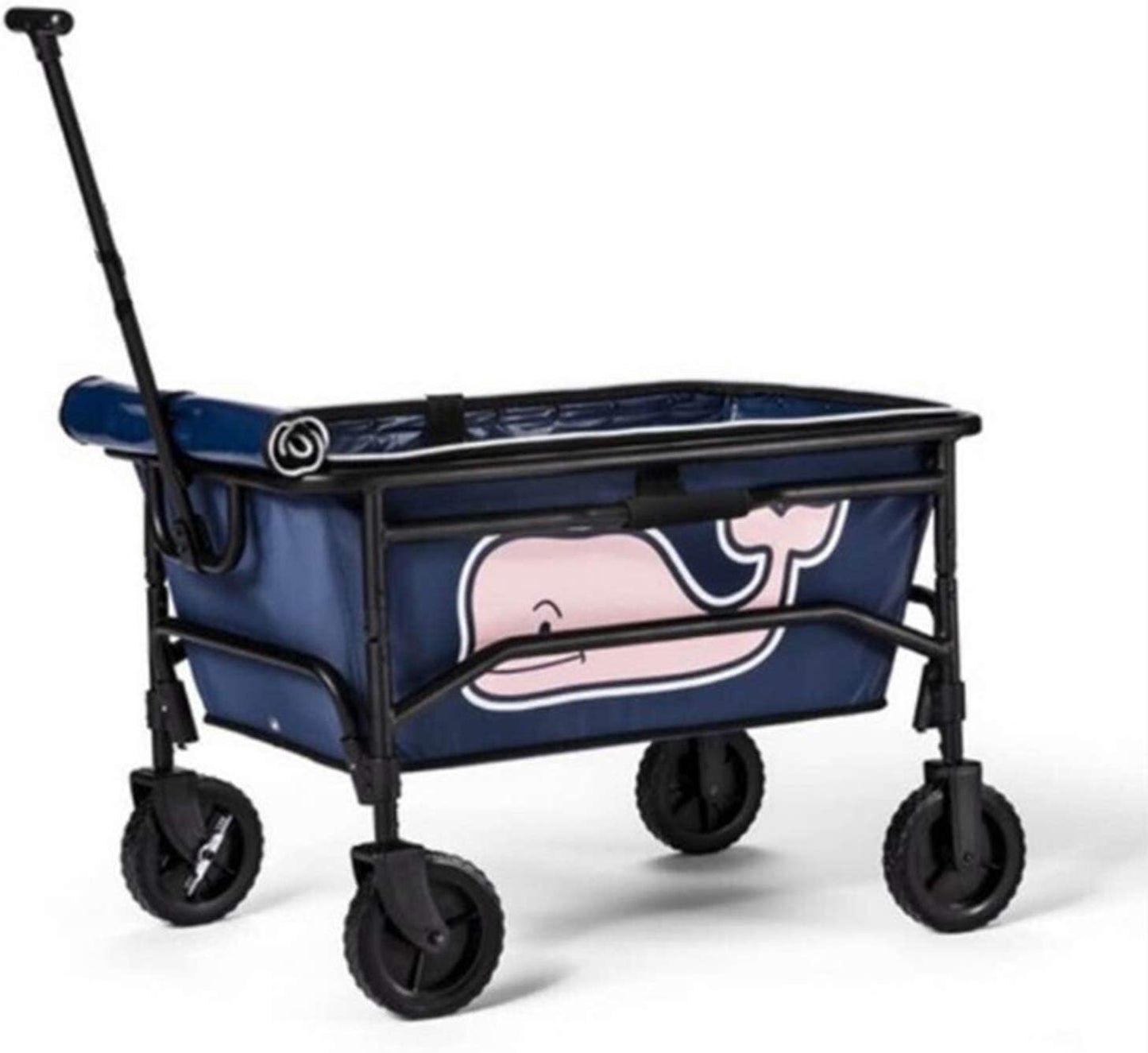 Garden Carts Outdoor Camping Trolley Aluminum Alloy Trolley Portable Folding Four-wheel Beach Hand Trailer Waterproof With Cover Picnic Camping Car Outdoor Trolley ( Color : Blue , Size : One szie
