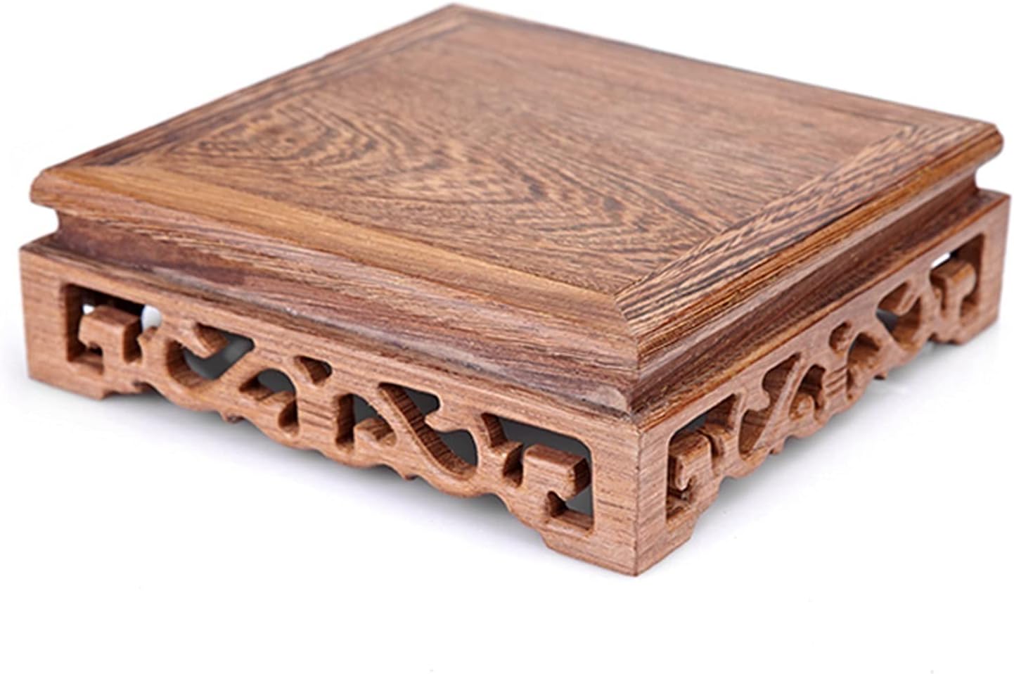Wooden Vase Base Wooden Vase Base Classical Chicken Wing Wood Square Display Stand for Indoor Outdoor Home Decor 2.7 Inches High Wooden Vase Stand (Size : D1)