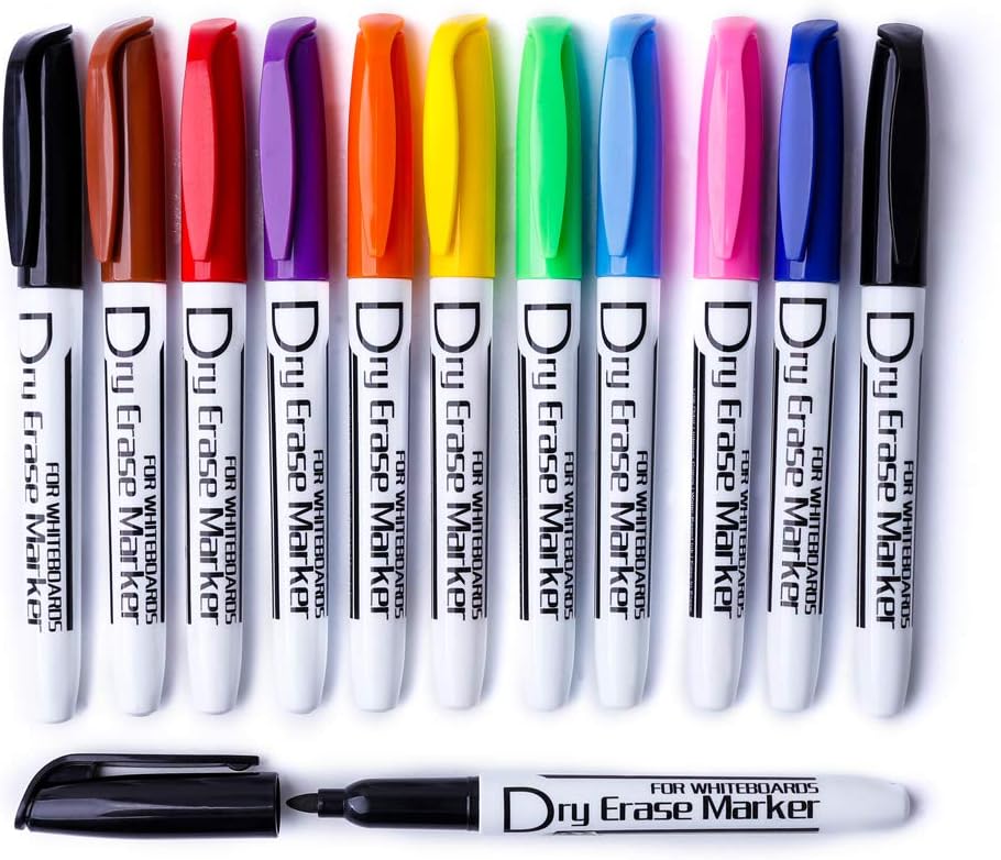 Volcanics Dry Erase Markers Low Odor Fine Whiteboard Markers Thin Box 