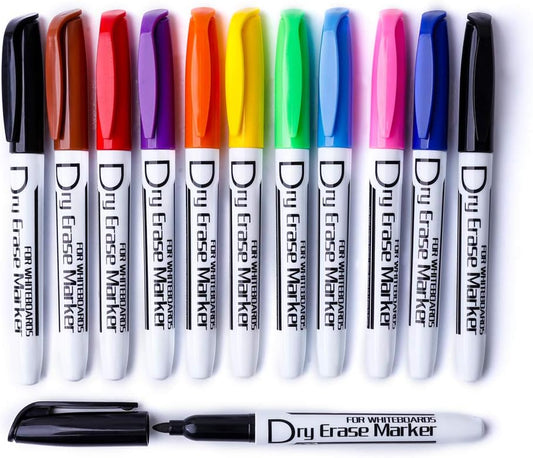 Volcanics Dry Erase Markers Low Odor Fine Whiteboard Markers Thin Box 
