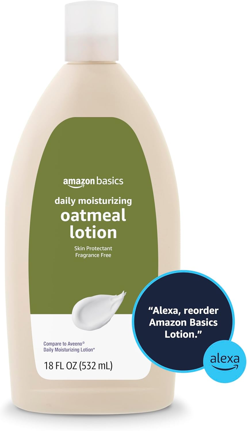 Amazon Basics Daily Moisturizing Oatmeal Body Lotion, Fragrance Free, 